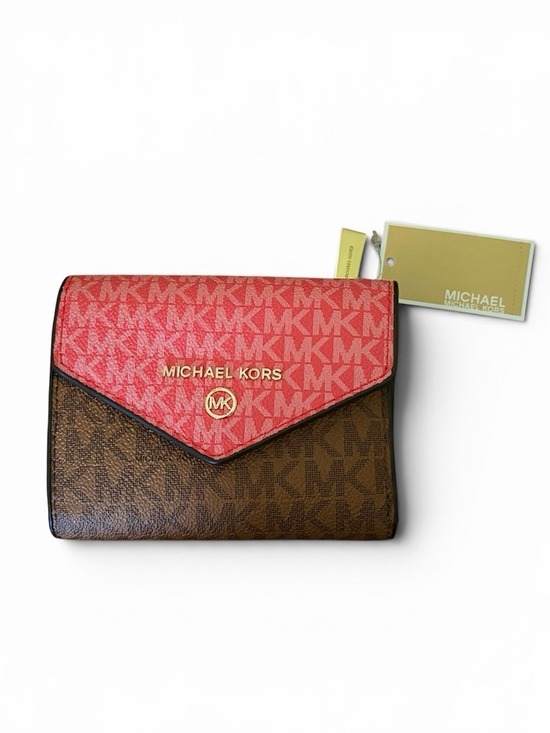 Michael Kors Handbags - Michael Kors Jet Set Charm Wallet NWT • Brown MK Logo • Zip Around